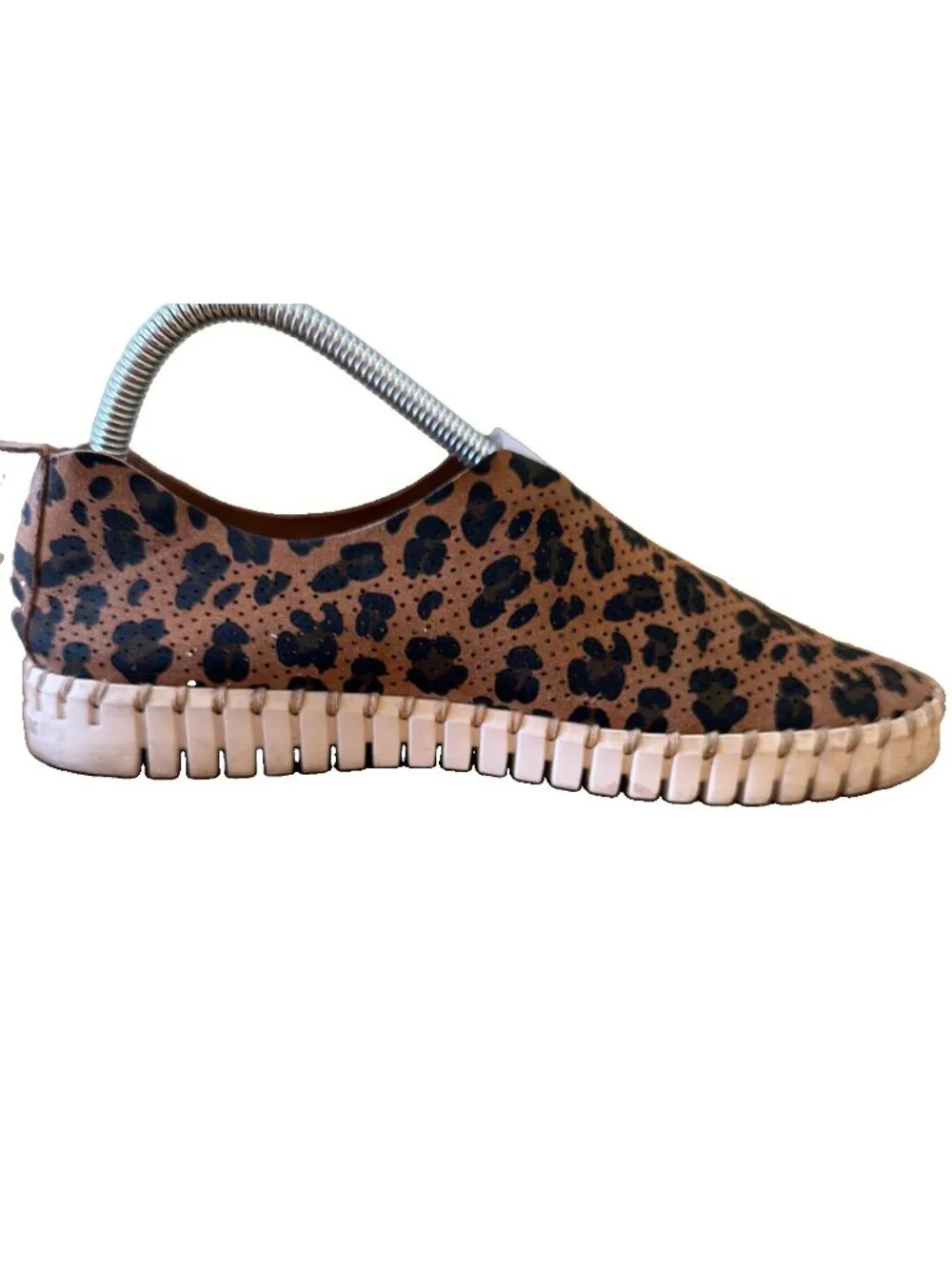 Ilse Jacobsen Tulip Slip On Shoes 40 Womens 9 Brown Leopard Comfort Summer
